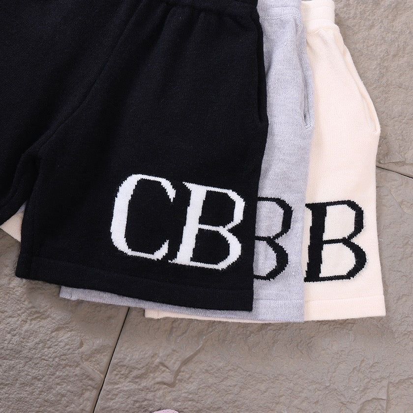 "CB" Shorts Beige